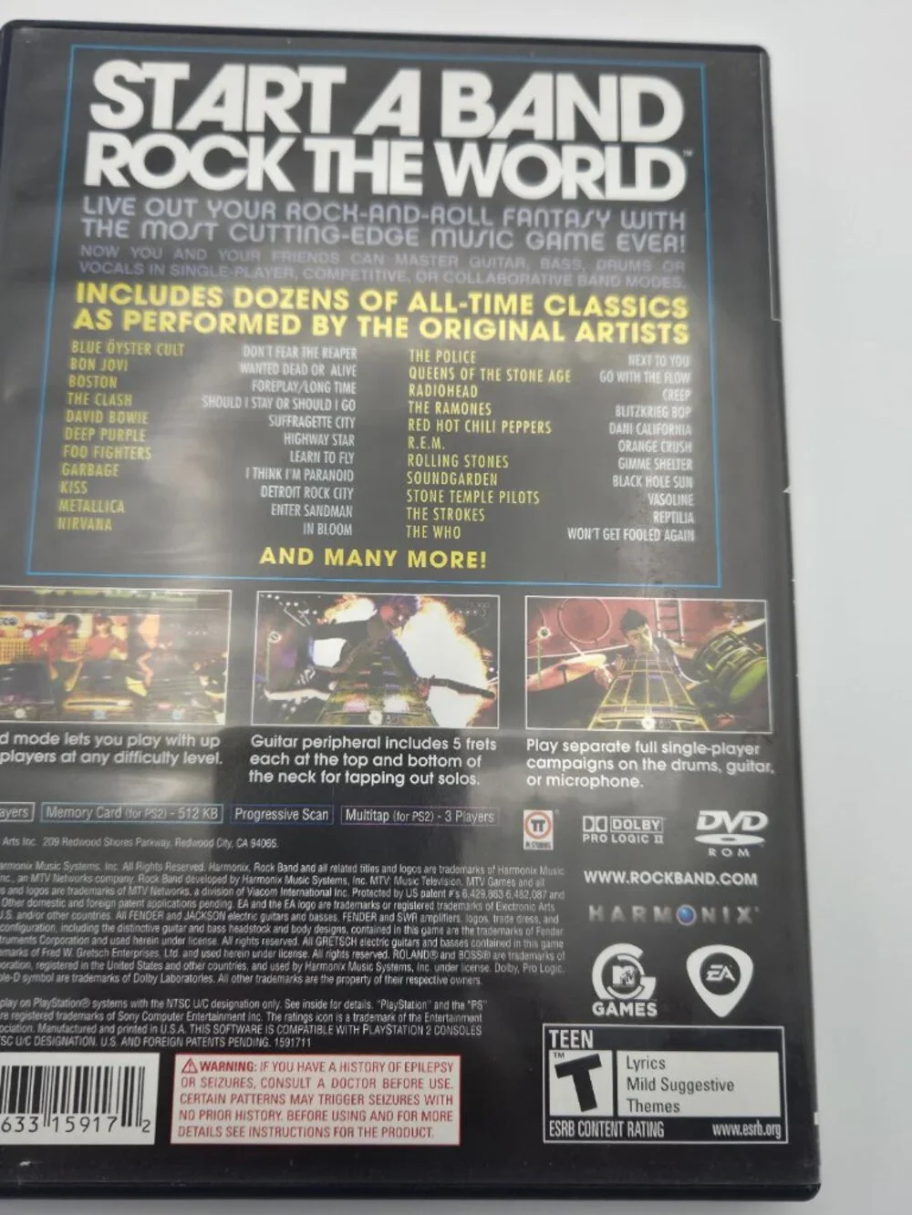 Rock Band & Rock Band 2 – PlayStation 2 PS2 – Complete In Box